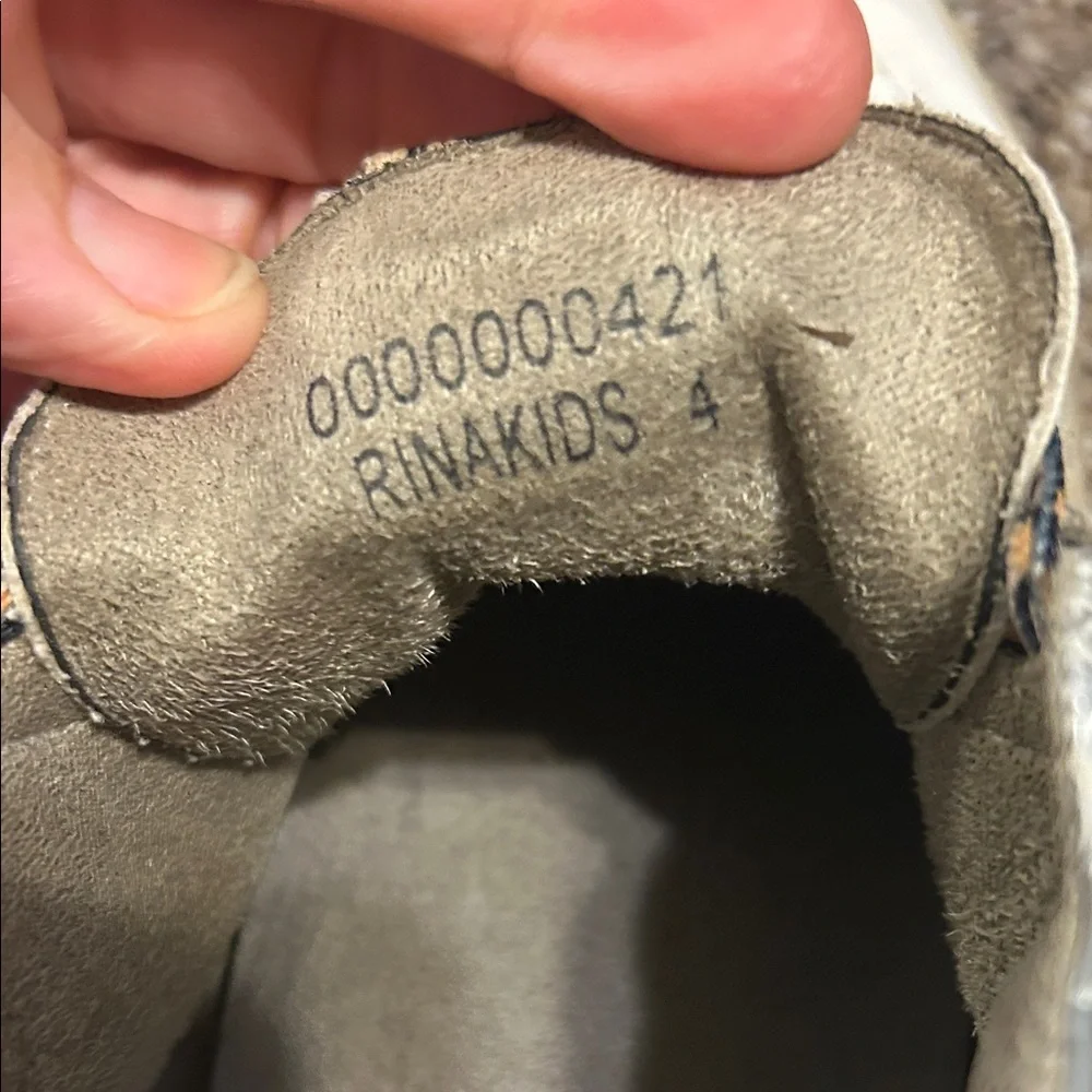 Kids Golden Goose Silver Glitter High-Top Sneakers size 4 - Picture 6 of 6